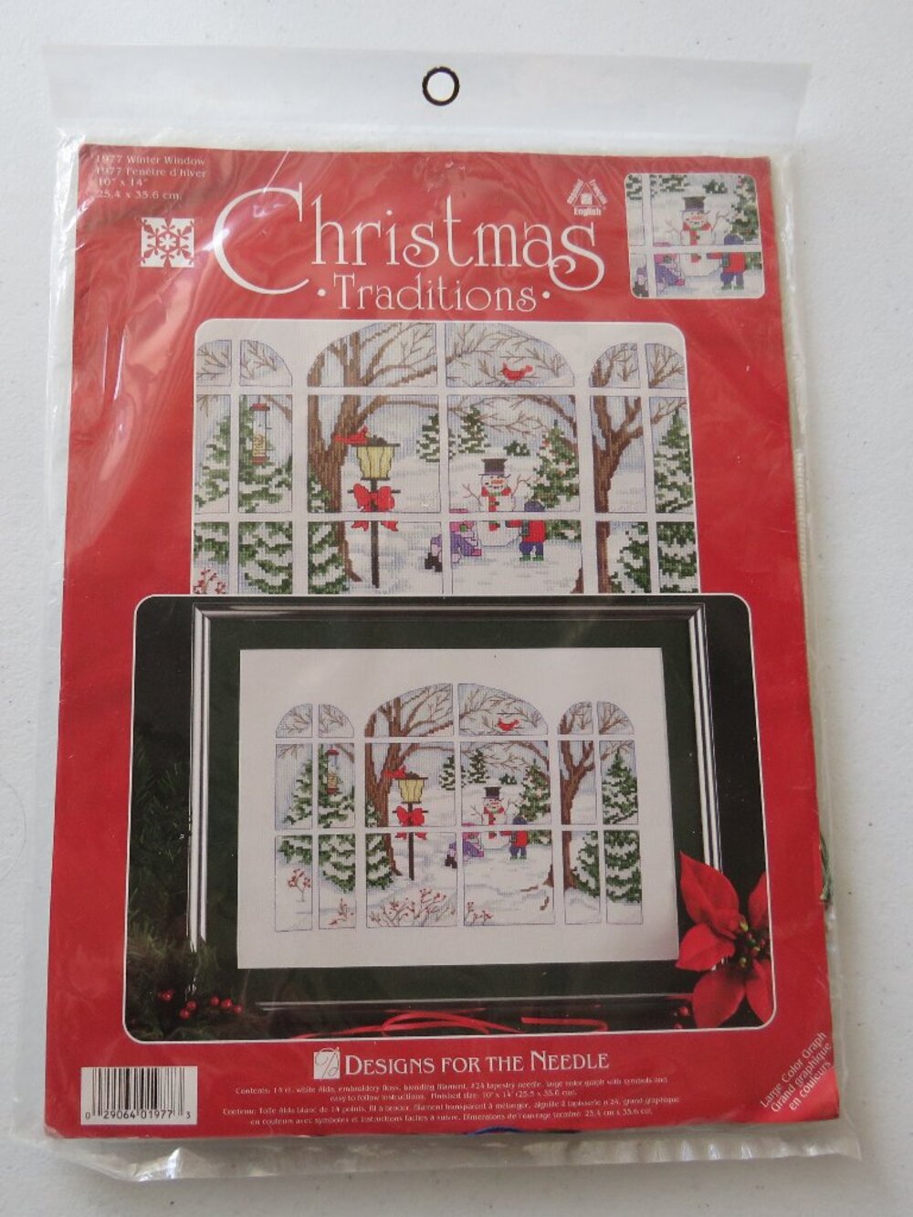 Winter Window Designs For Needle Christmas Traditions Cross Stitch Vintage Kit